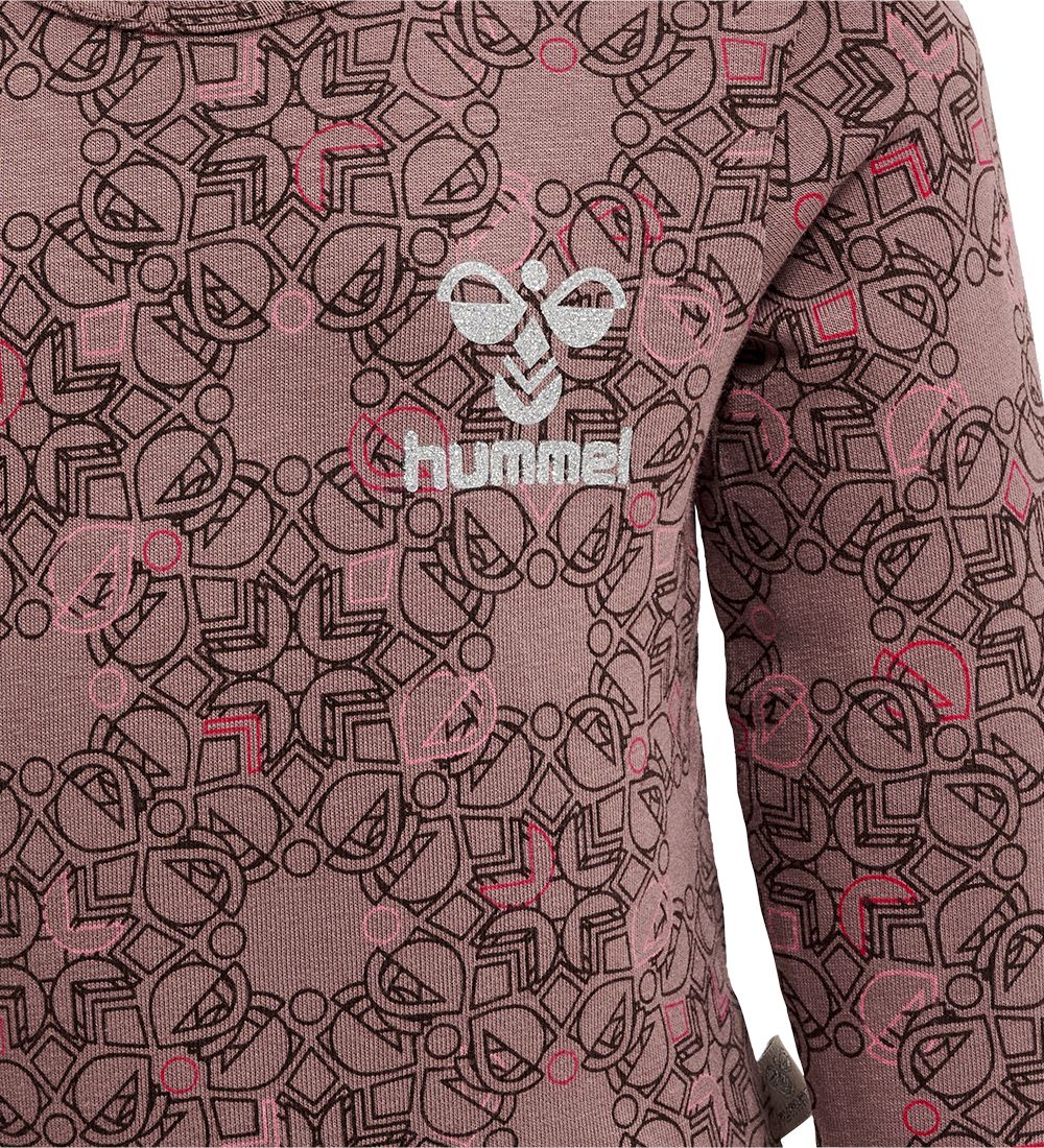 Hummel Body l/æ - hmlFia - Deep Taupe m. Sølvglimmer