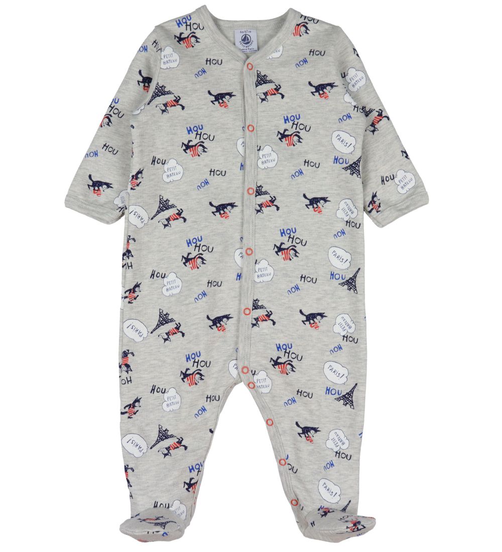 Petit Bateau Heldragt m. Fdder - Gr m. Print