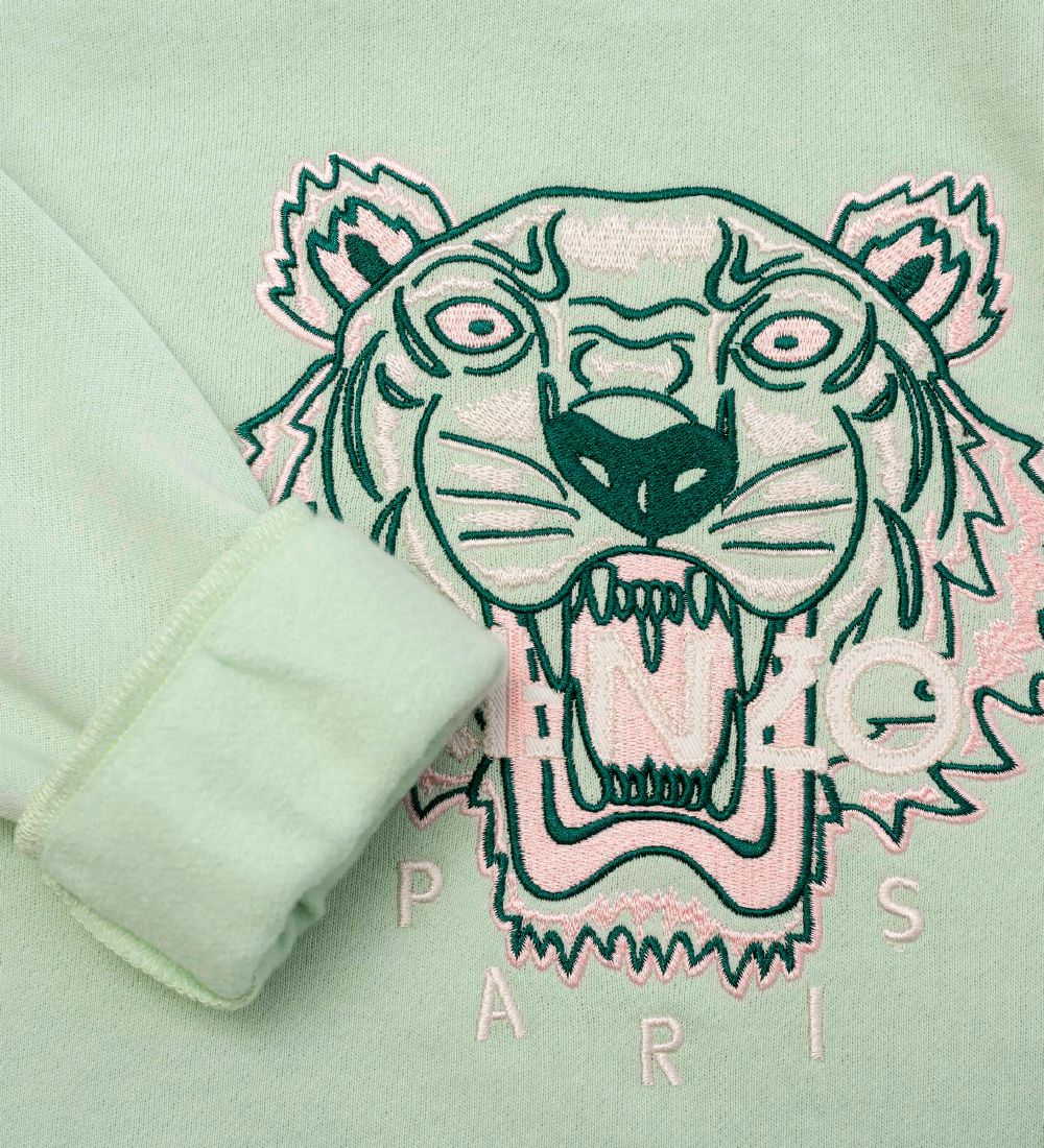 Kenzo Sweatshirt - Mintgrøn m. Tiger