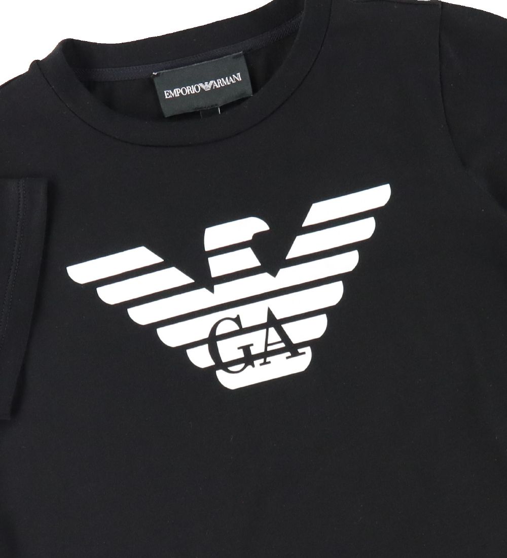 Emporio Armani T-Shirt - Sort m. Logo