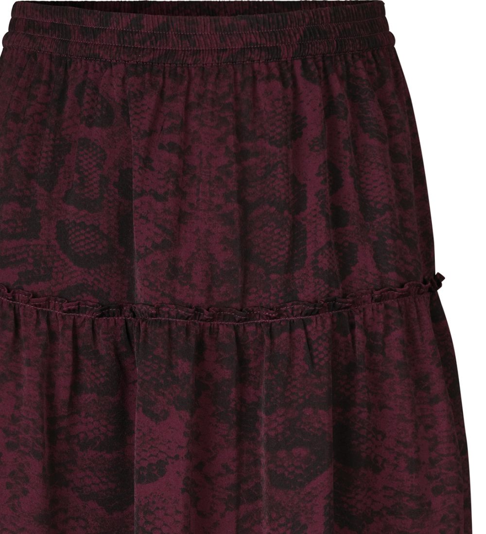Rosemunde Nederdel - Recycled Polyester - Merlot Snake Print