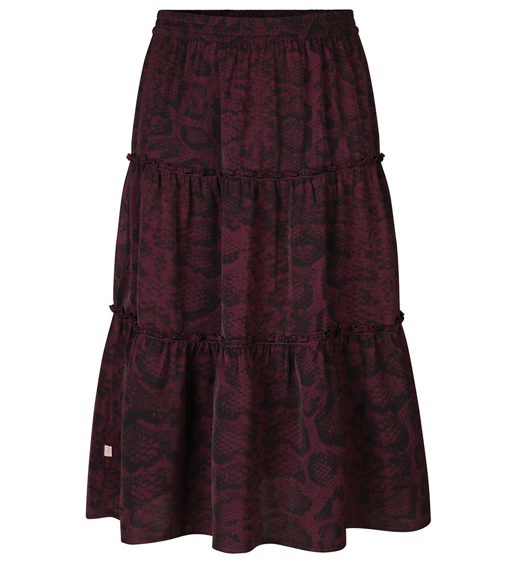 Rosemunde Nederdel - Recycled Polyester - Merlot Snake Print