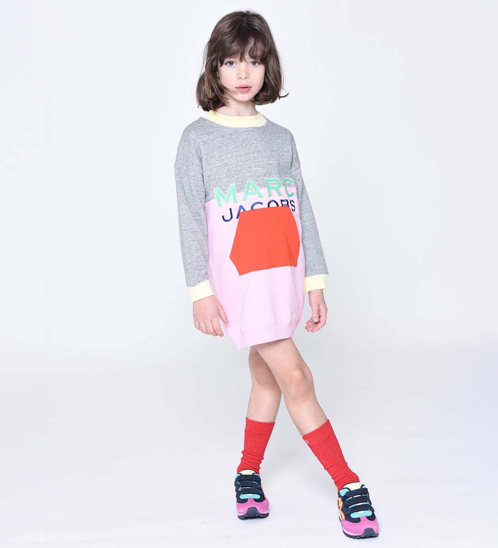 Little Marc Jacobs Sweatkjole - Cosmic Nature - Pink/Gråmeleret