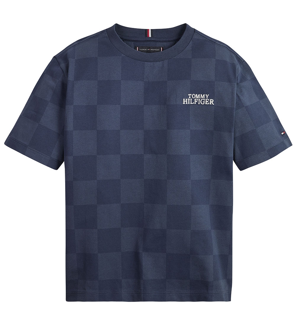 Tommy Hilfiger T-Shirt - Checker Board - Bl/Checkerboard