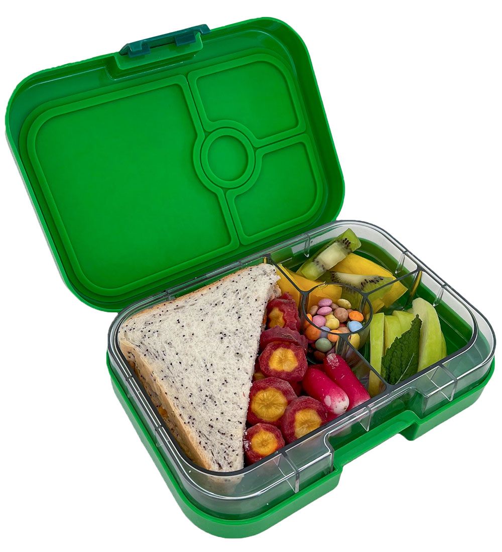 Yumbox Madkasse m. 4 Rum - Bento Panino - Bamboo Green Shark