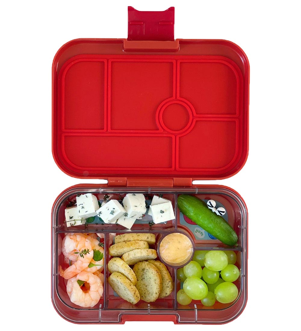 Yumbox Madkasse m. 6 Rum - Bento Original - Wow Red Funny Monste