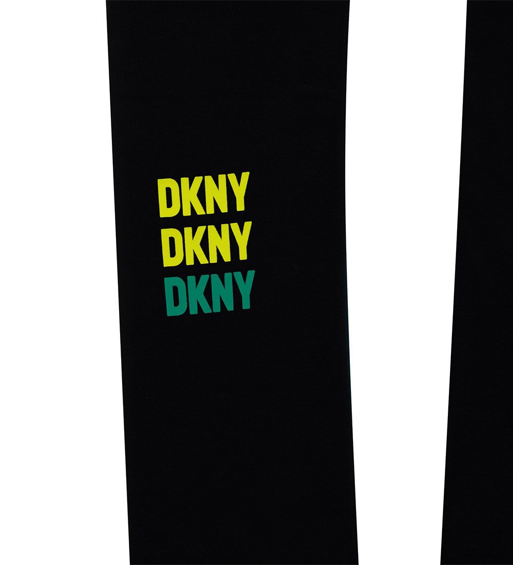 DKNY Leggings - Petroleumsbl/Sort