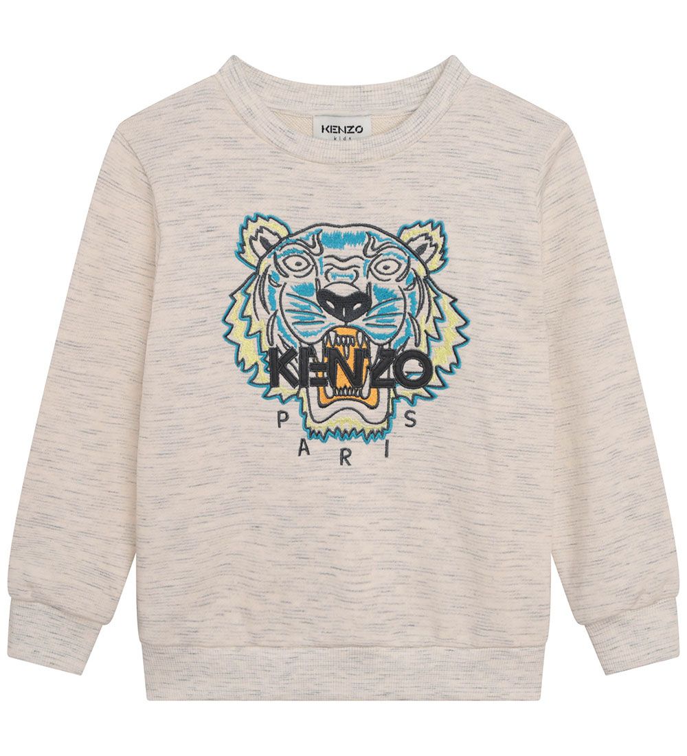Kenzo Sweatshirt - Party - Off White m. Tiger
