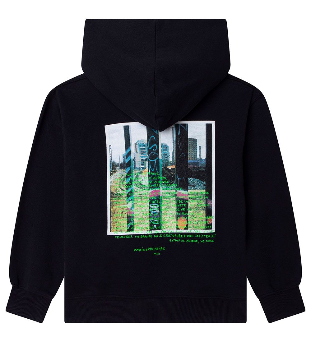 Zadig & Voltaire Hættetrøje - Green Art - Night m. Print