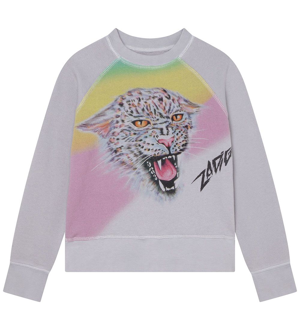 Zadig & Voltaire Sweatshirt - Grey Art - Gr m. Tiger