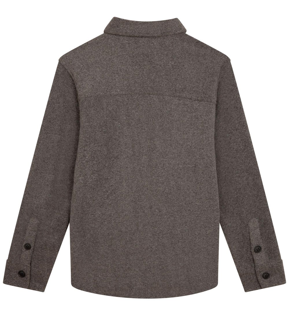 BOSS Skjorte - Fleece - Casual - Overshirt - Grmeleret