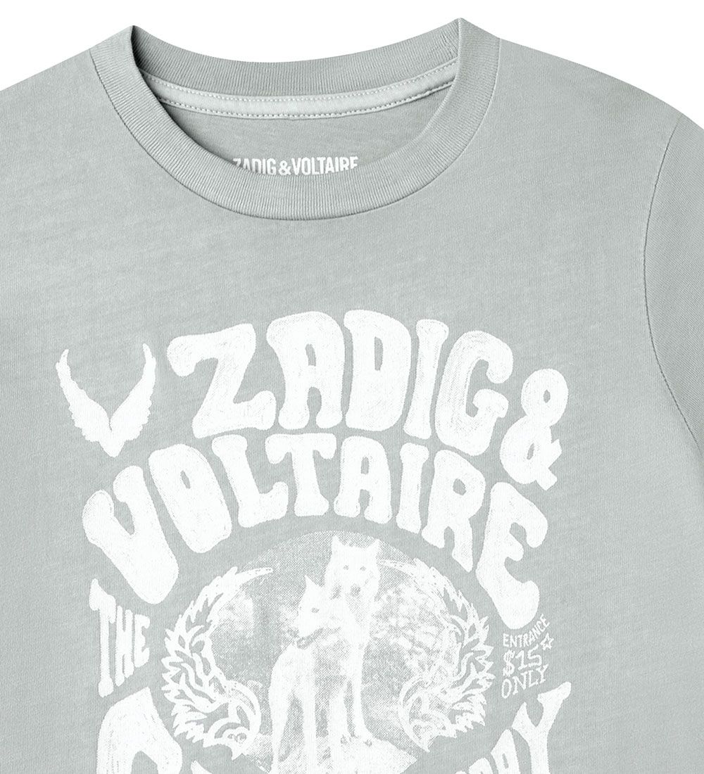 Zadig & Voltaire T-shirt - Silver Shades - Gr m. Hvid
