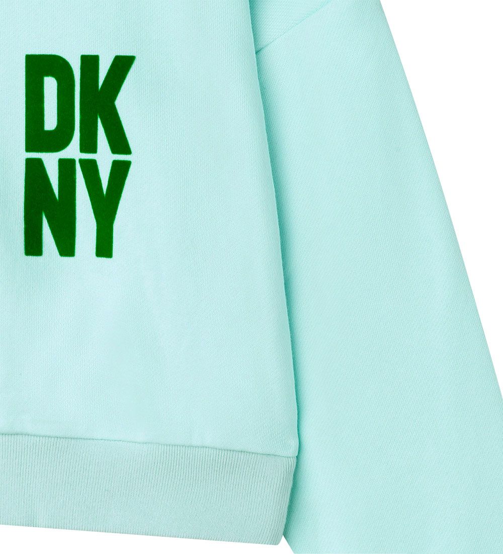 DKNY Sweatshirt - Cropped - Sea-Green m. Grn