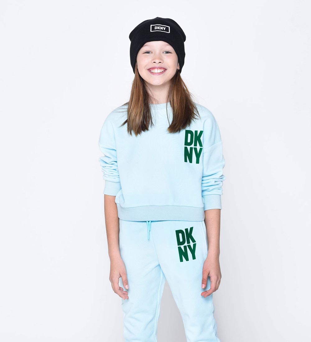 DKNY Sweatshirt - Cropped - Sea-Green m. Grn