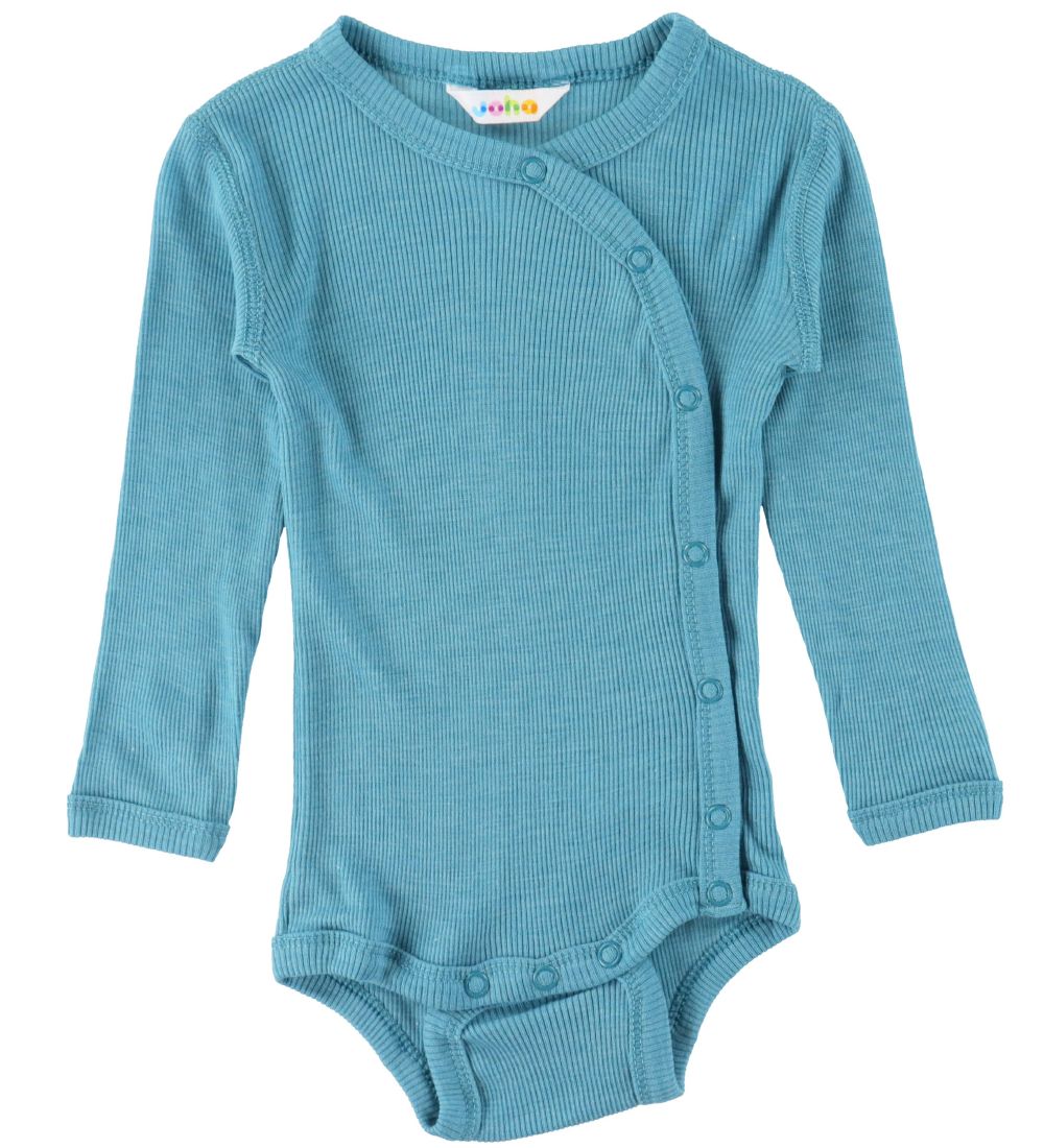 Joha Sl-om Body l/ - Uld/Silke - Rib - Bl