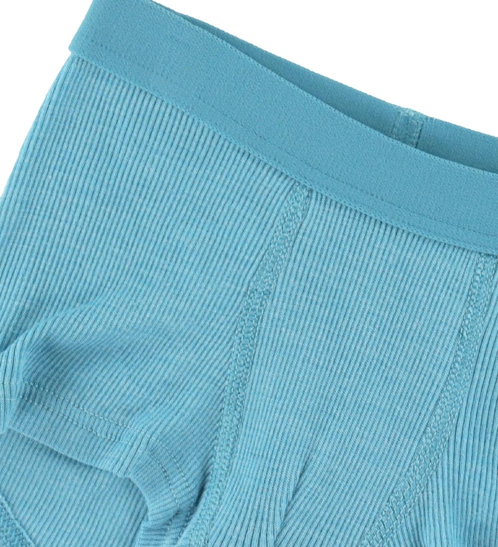 Joha Boxershorts - Uld/Silke - Rib - Lyseblå