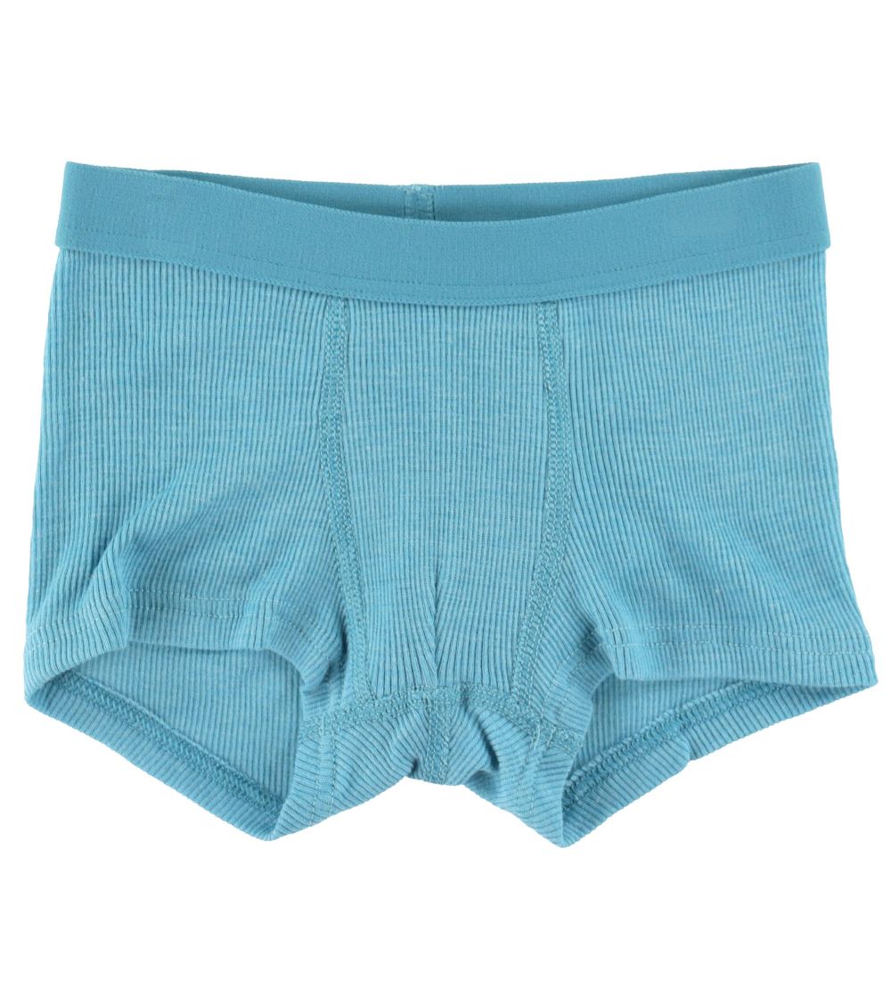 Joha Boxershorts - Uld/Silke - Rib - Lyseblå