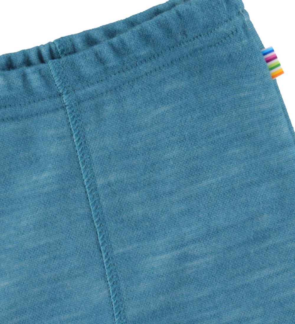 Joha Leggings m. Fod - Uld/Bambus - Blå
