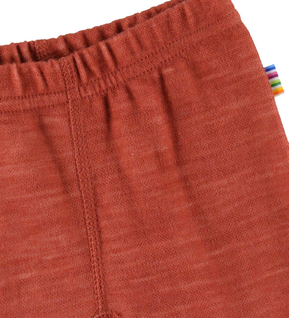 Joha Leggings m. Fod - Uld/Bambus - Rødbrun