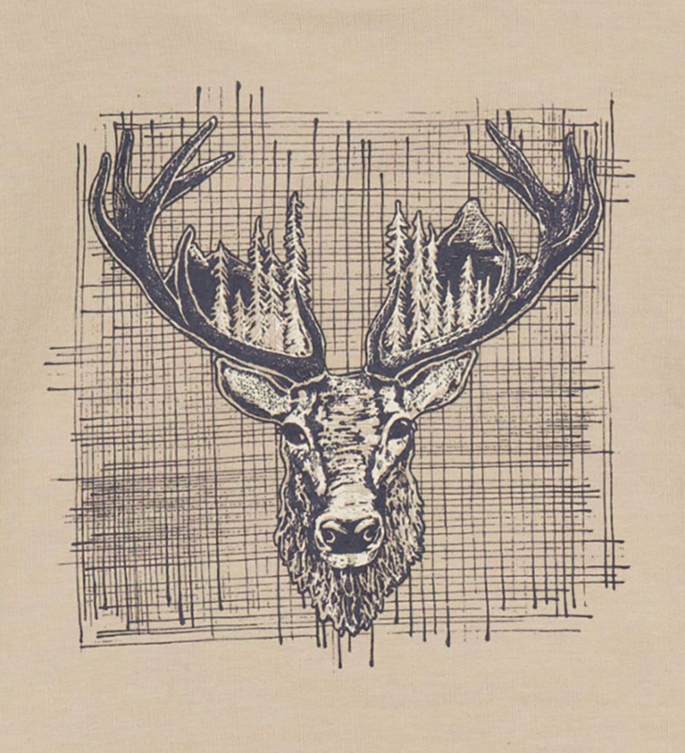 Wheat Sweatshirt - Deer - Gravel