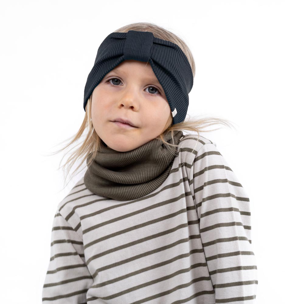 Minimalisma Hårbånd - Bi - Silke/Bomuld - Dark Navy