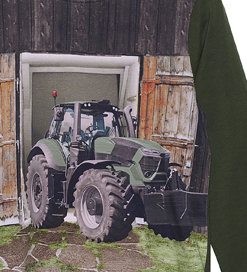 Minymo T-Shirt - Forest Night m. Traktor