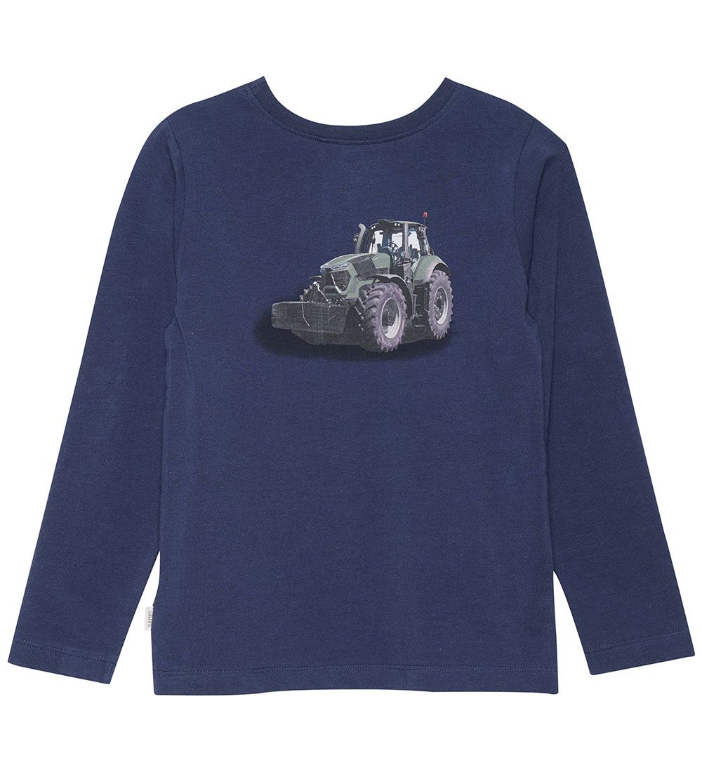 Minymo Bluse - Vendbar - Navy Night m. Traktor