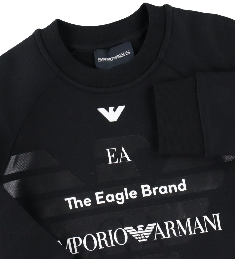 Emporio Armani Sweatshirt - Sort m. Tekst