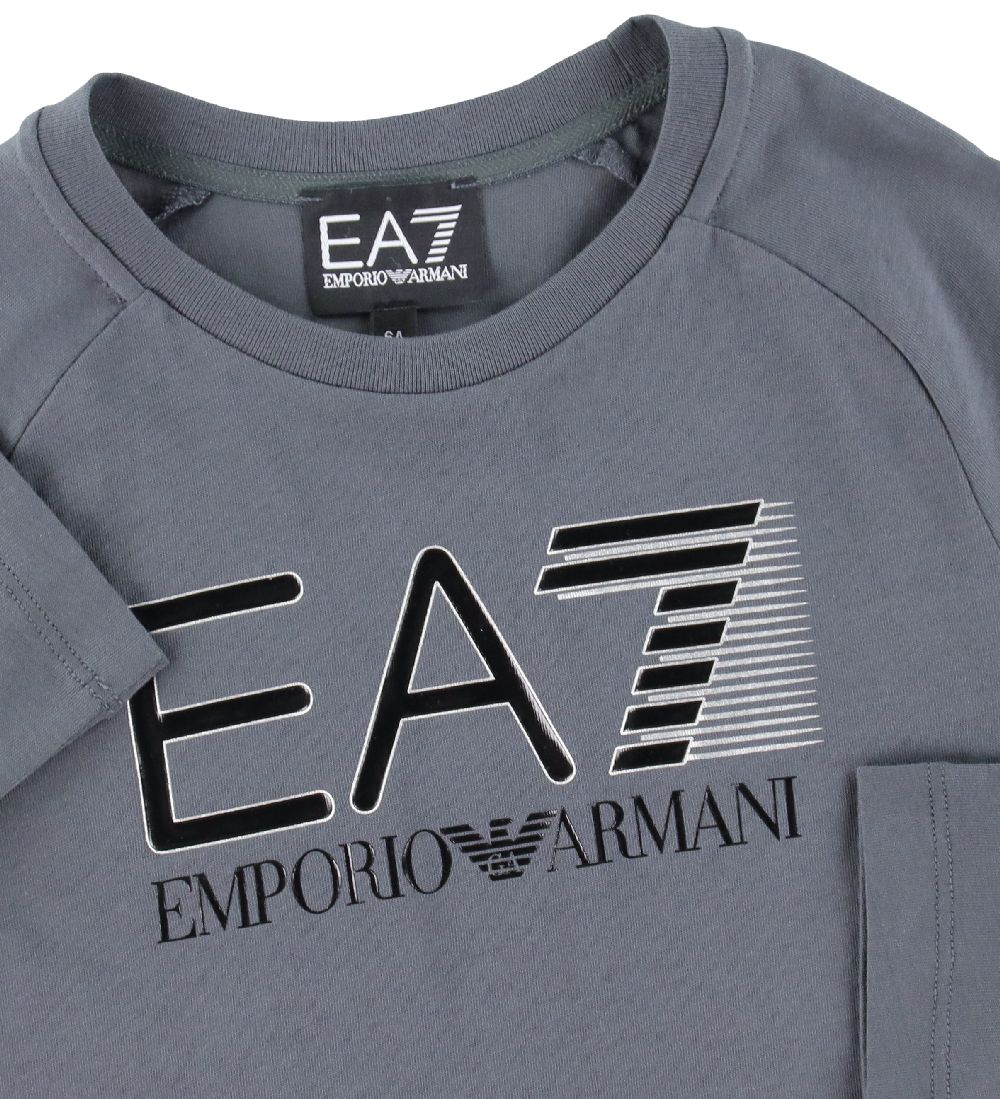EA7 Bluse - Iron Gate m. Logo