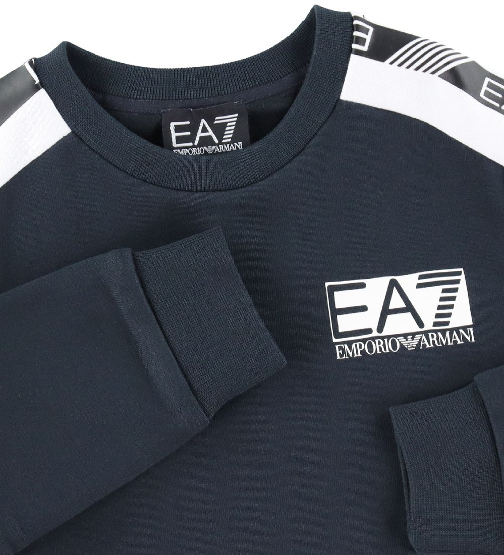 EA7 Sweatshirt - Night Blue m. Hvid/Sort
