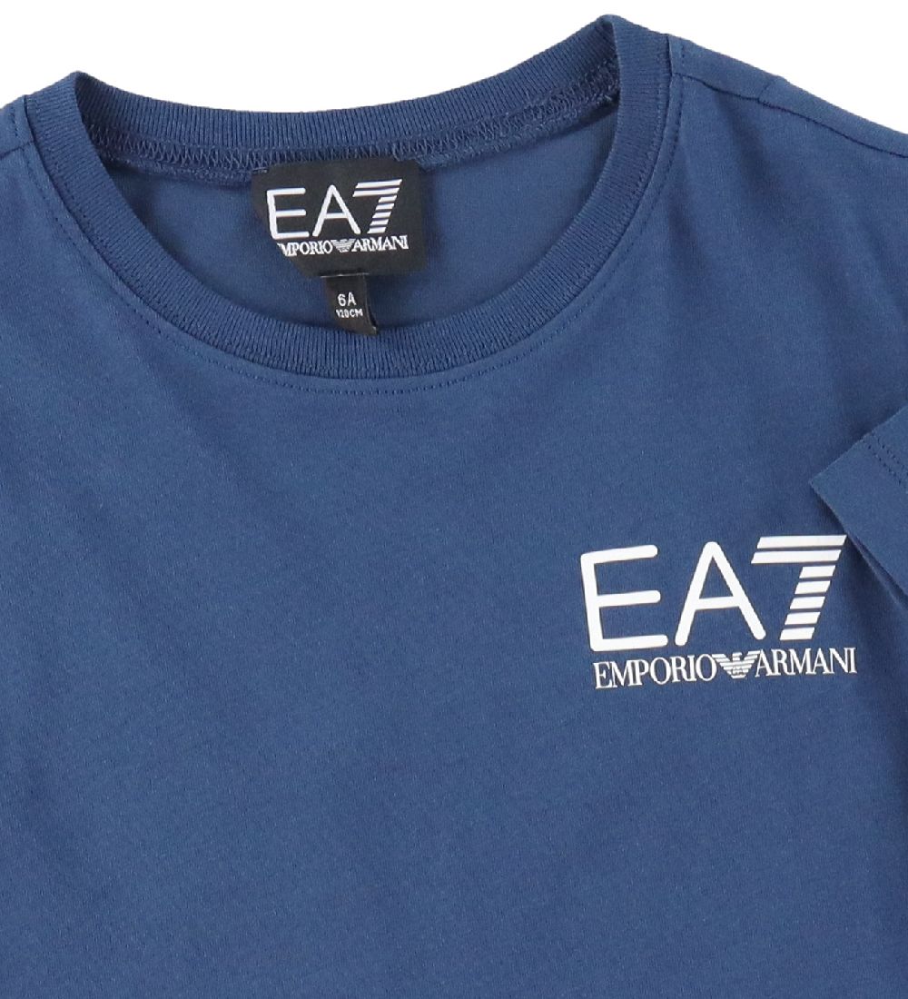 EA7 T-shirt - Moonlit Ocean m. Hvid
