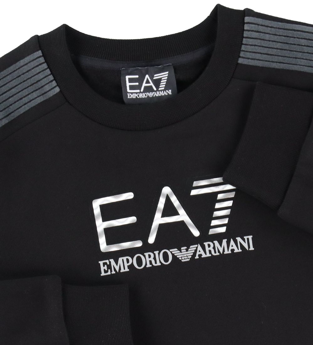 EA7 Sweatshirt - Sort m. Slv/Gr