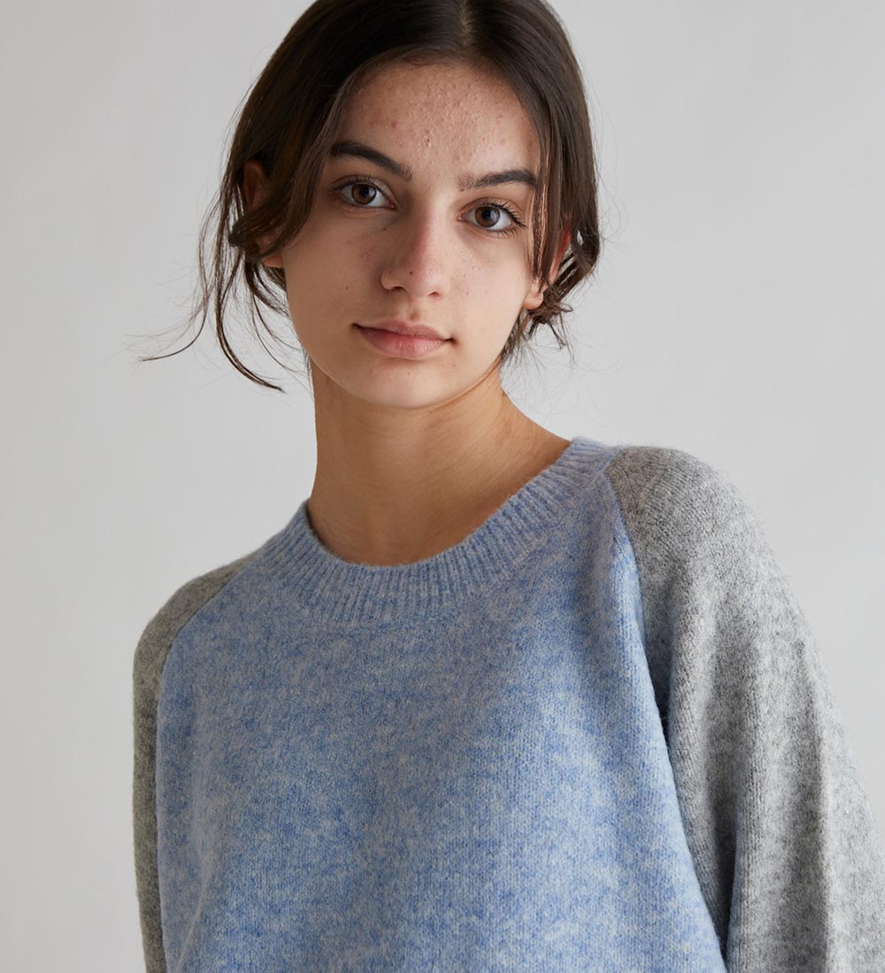 Grunt Bluse - Dette Knit - Blå