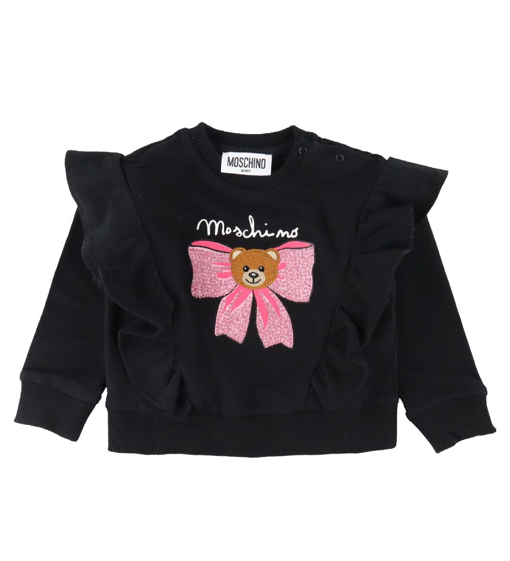 Moschino Sweatsæt - Sort m. Rosa/Glimmer