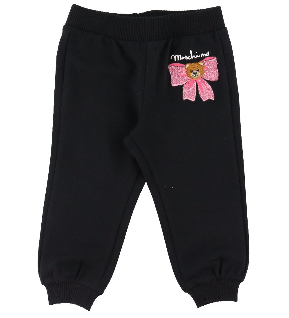 Moschino Sweatsæt - Sort m. Rosa/Glimmer