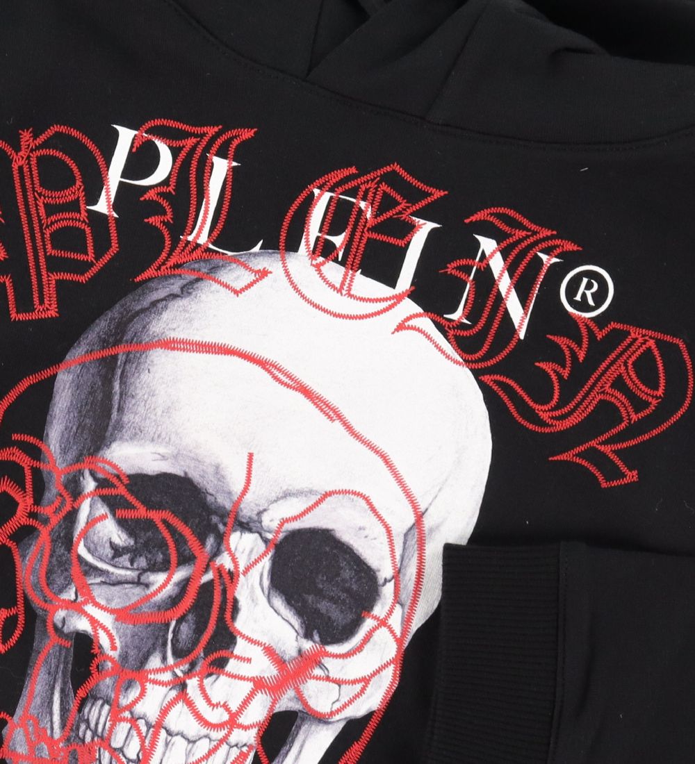 Philipp Plein Hættetrøje - Sort m. Kranie