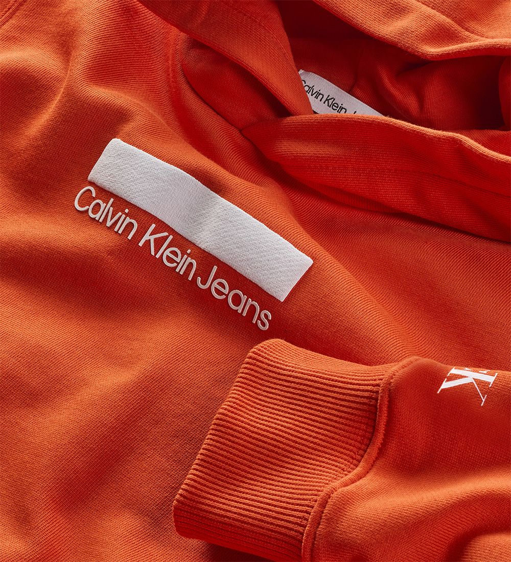 Calvin Klein Httetrje - Small Block Logo - Coral Orange