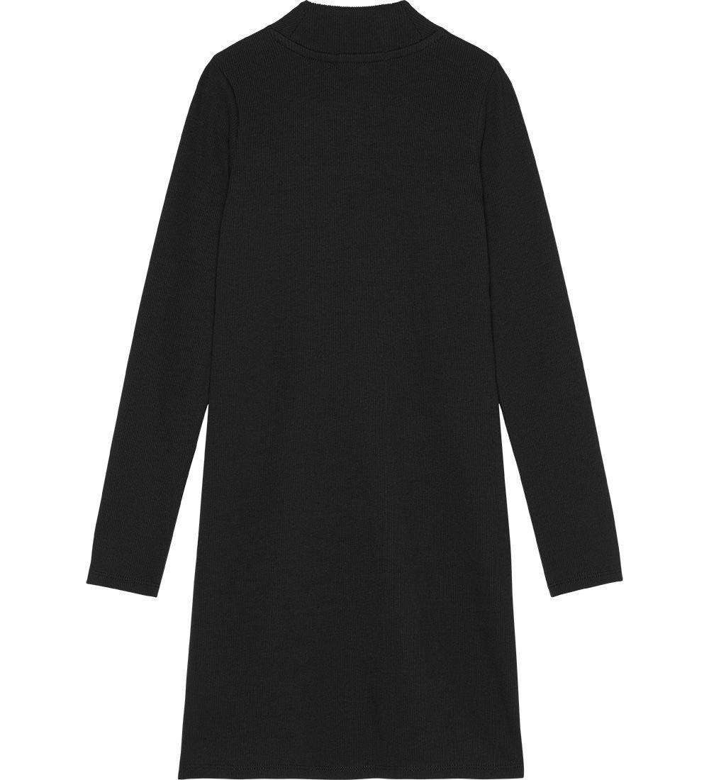 Calvin Klein Kjole - Rib - Mock Neck - Sort
