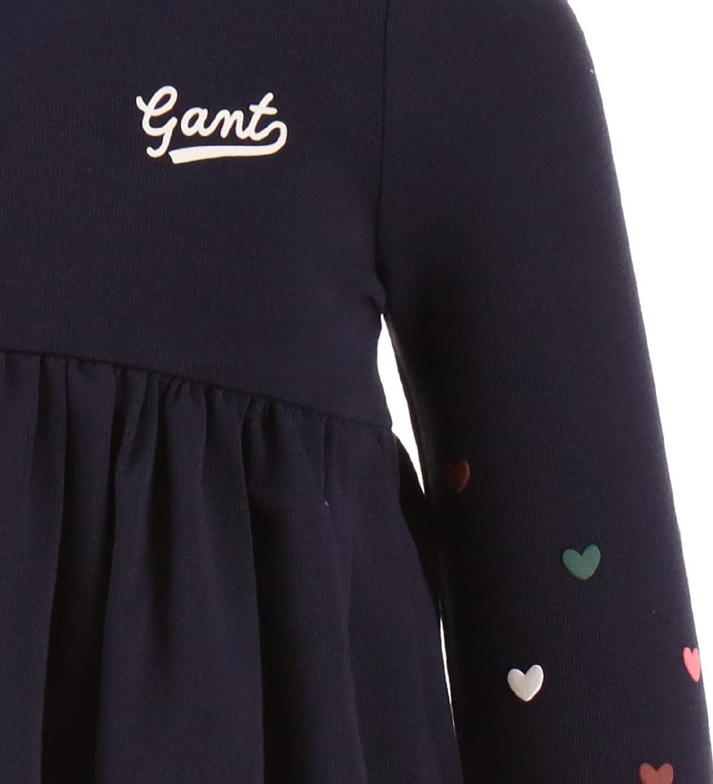GANT Kjole m. Hjerter - Evening Blue
