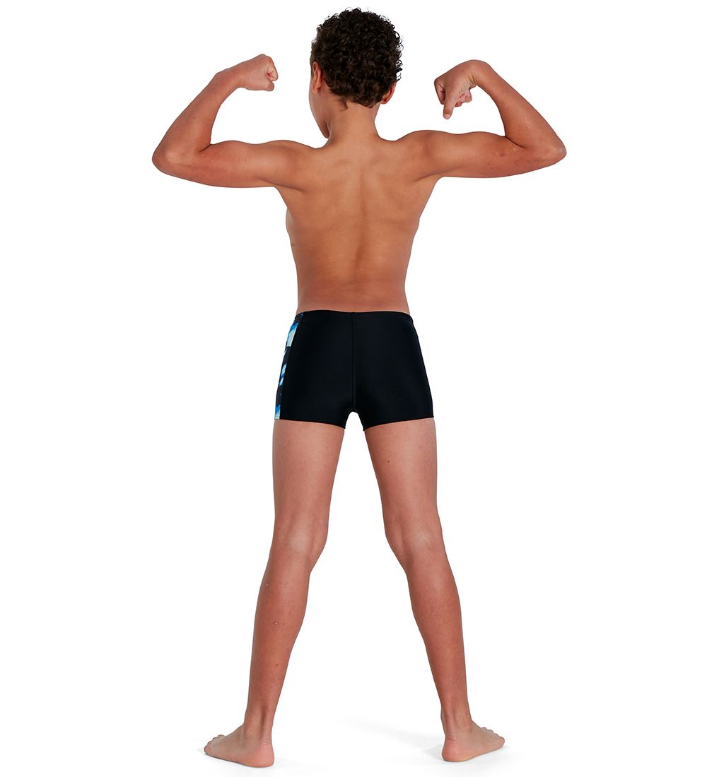 Speedo Badebukser - Allover Panel JM - Black/Blue