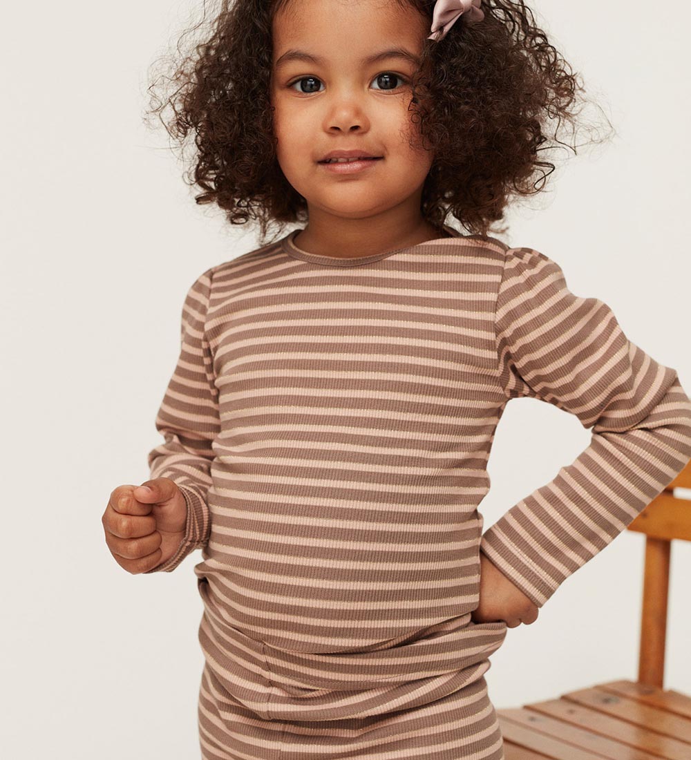 Petit By Sofie Schnoor Leggings - Rib - Warm Brown