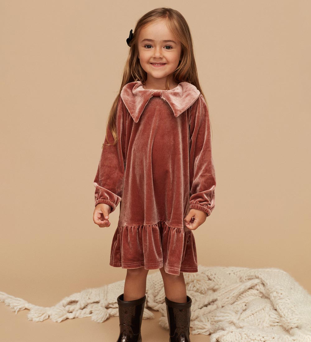 Petit By Sofie Schnoor Kjole - Velour - Rust Red
