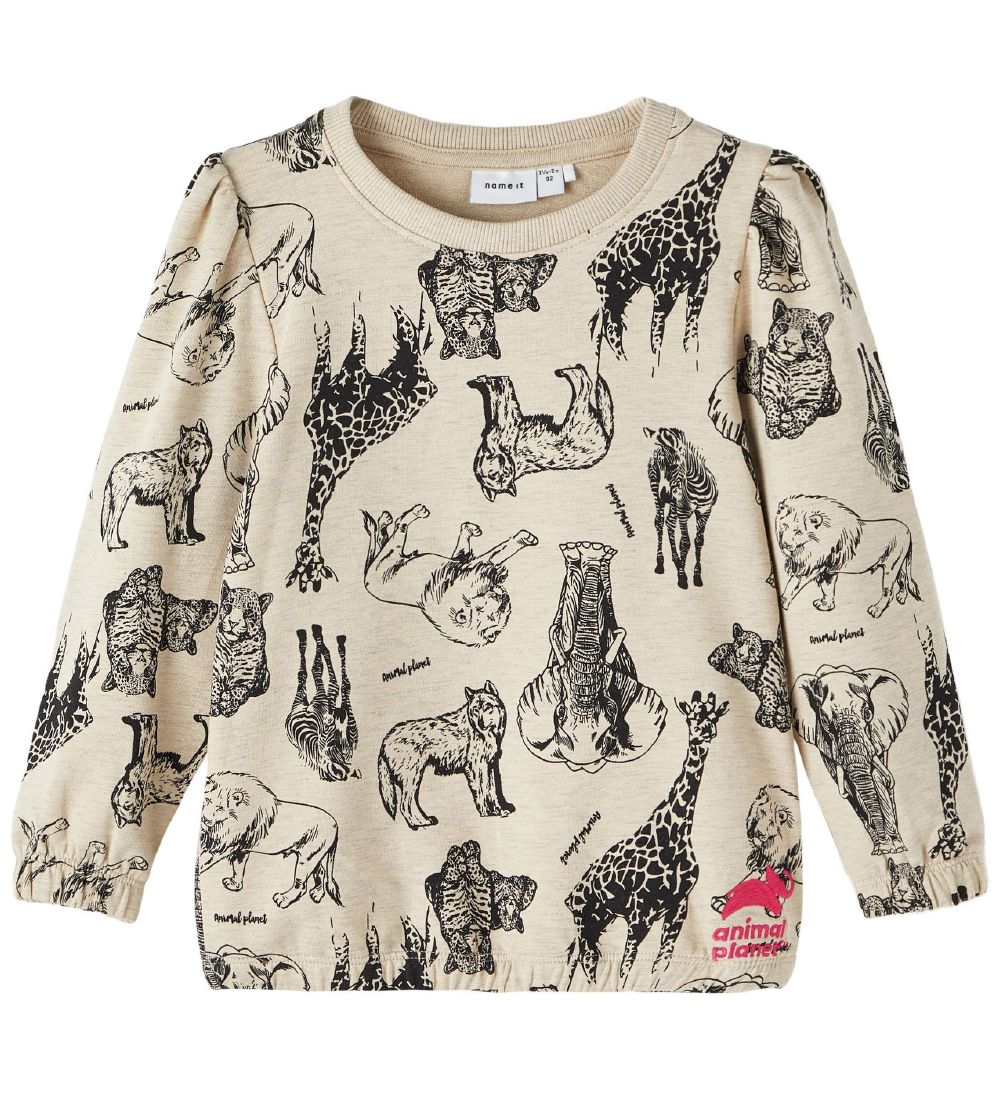 Name It Sweatshirt - NmfJess AnimalPlanet - Peyote Melange