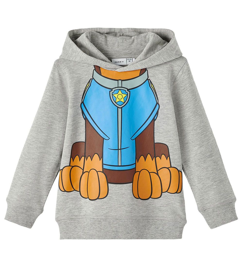 Name It Hættetrøje - NmmJatt PawPatrol - Grey Melange