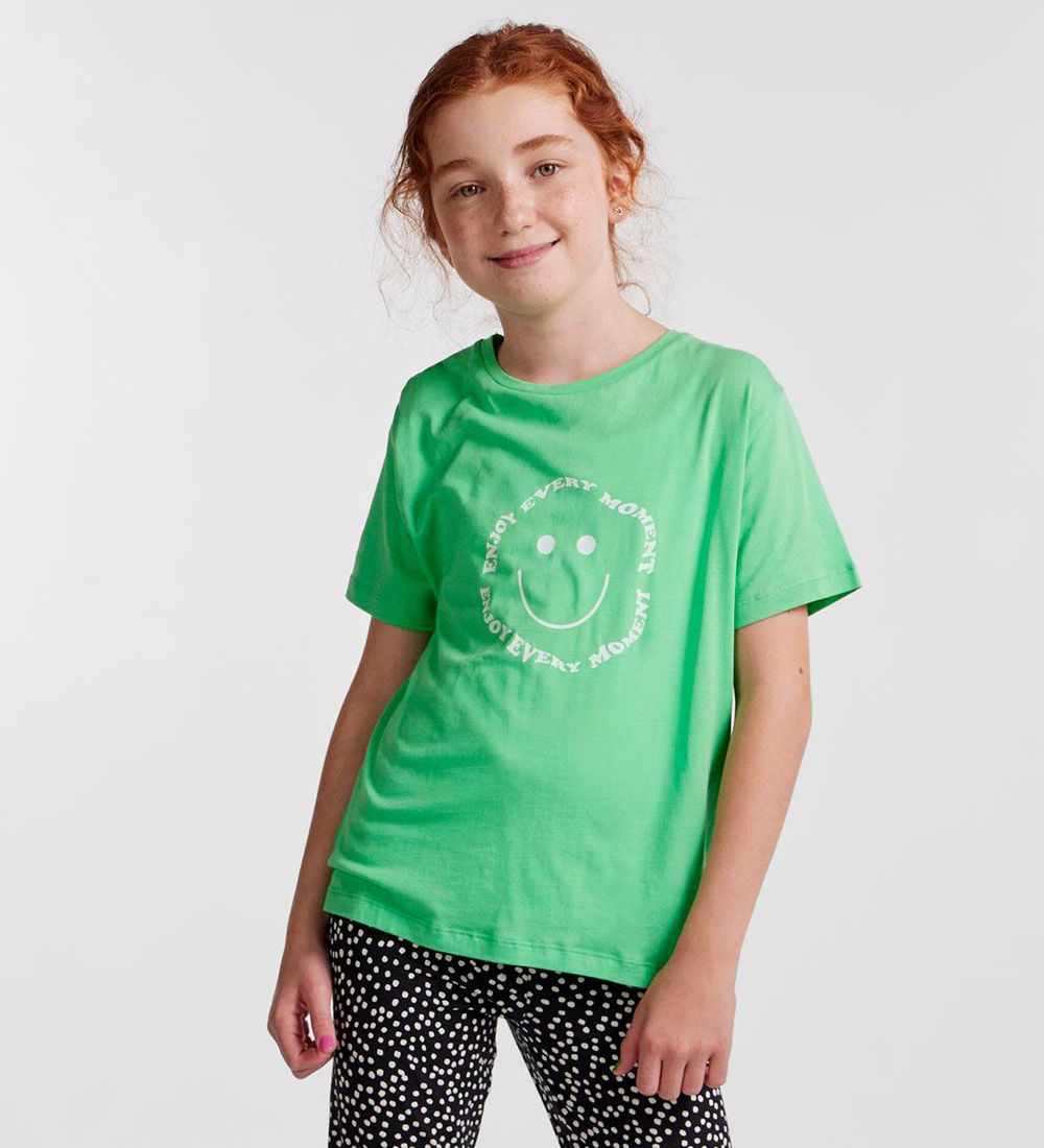 Pieces Kids T-shirt - PkFibbi - Irish Green/Bright White