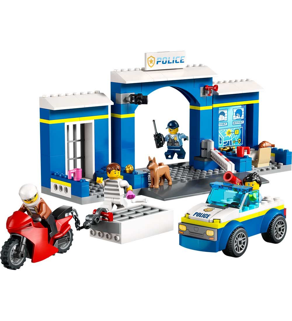 LEGO® City - Skurkejagt ved Politistationen 60370 - 172 Dele