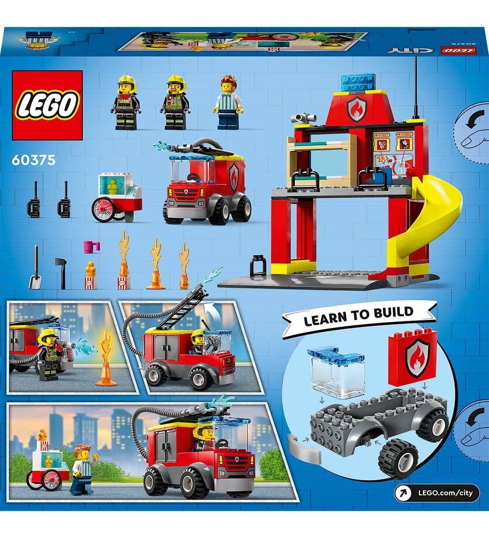LEGO® City - Brandstation og Brandbil 60375 - 153 Dele