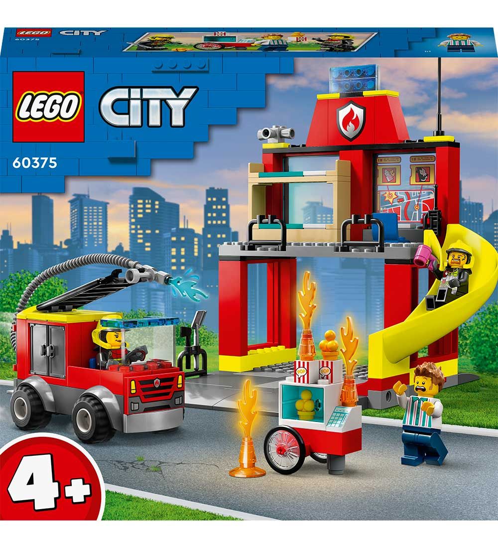 LEGO® City - Brandstation og Brandbil 60375 - 153 Dele