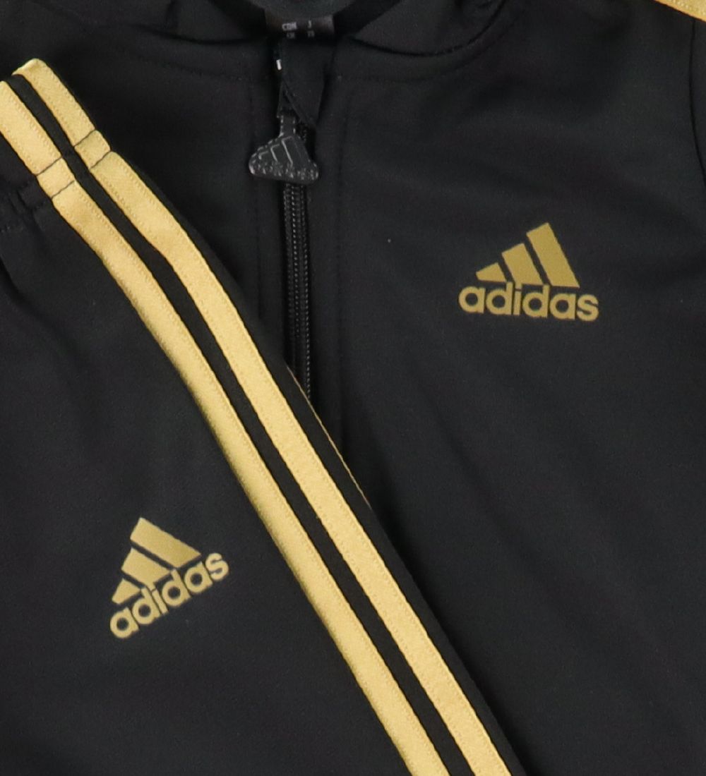 adidas Performance Træningssæt - I 3S SHINY TS - Guld/Sort