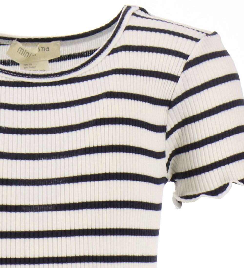 Minimalisma T-shirt - Silke/Bomuld - Blomst - Sailor